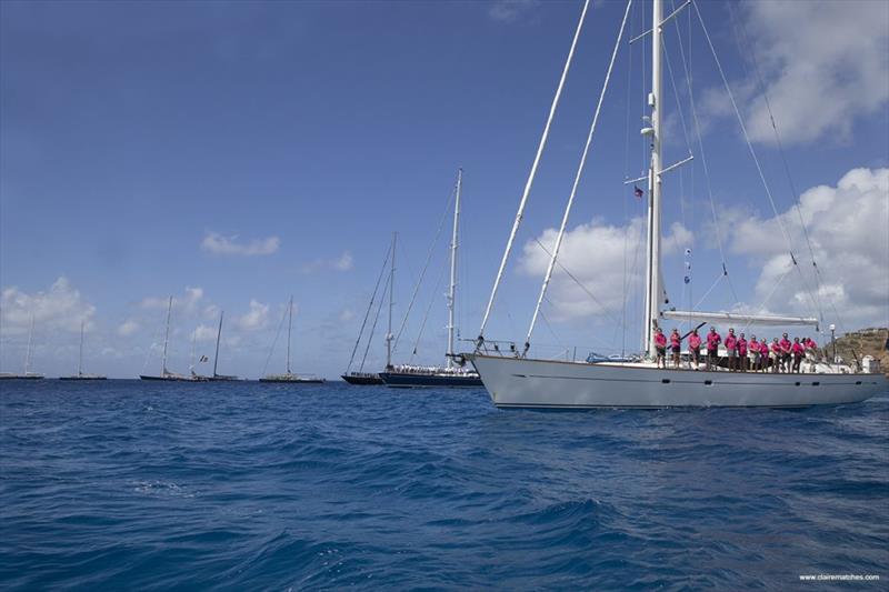 Remembrance Procession in Antigua after Sam Richmond passes away photo copyright Claire Matches / www.clairematches.com taken at  and featuring the Superyacht class