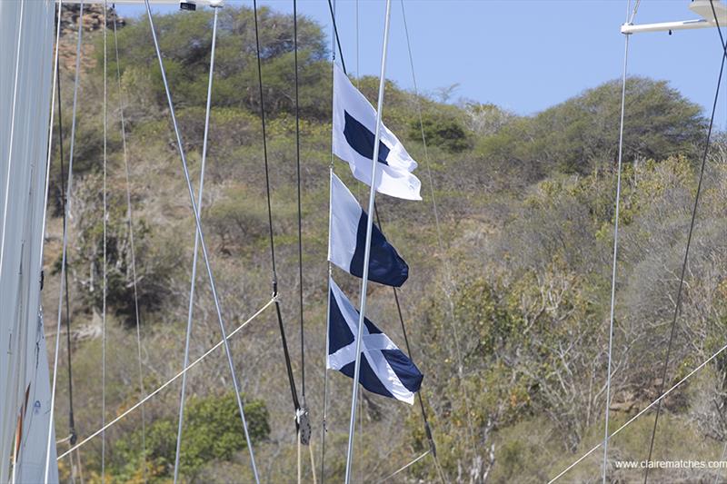 Remembrance Procession in Antigua after Sam Richmond passes away photo copyright Claire Matches / www.clairematches.com taken at  and featuring the Superyacht class