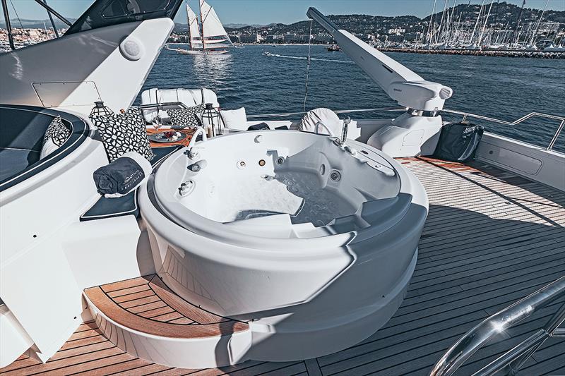 Jacuzzi and Crane Swing on Lady Amanda - photo © West Nautical