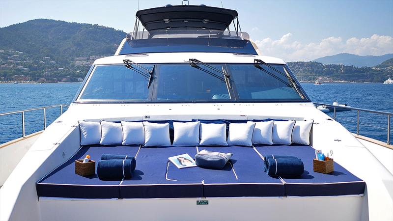 Foredeck Lounge on Lady Amanda - photo © West Nautical