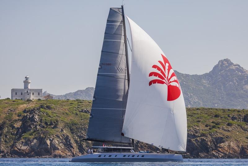 Allegra, winner of the Multihull division, Giorgio Armani Superyacht Regatta 2022 photo copyright YCCS / Studio Borlenghi taken at Yacht Club Costa Smeralda and featuring the Superyacht class