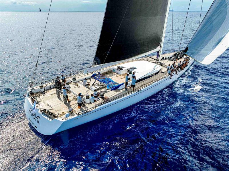 2022 Ibiza JoySail - 70 mile offshore race from Mallorca to Ibiza photo copyright Sailing Energy taken at Club Náutico de Ibiza and featuring the Superyacht class