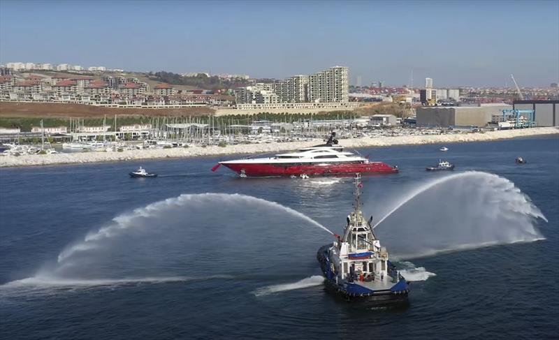 Launching of the second Bilgin 263, Leona photo copyright Bilgin Yachts taken at  and featuring the Superyacht class