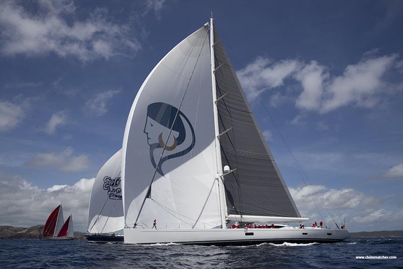 Gitana, Kawil and Catalina - 2023 Superyacht Challenge Antigua - Day 3 - photo © Claire Matches / www.clairematches.com