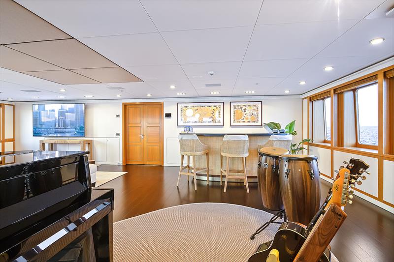 Jamming in the Skylounge on board B2 photo copyright Hill Robinson taken at  and featuring the Superyacht class