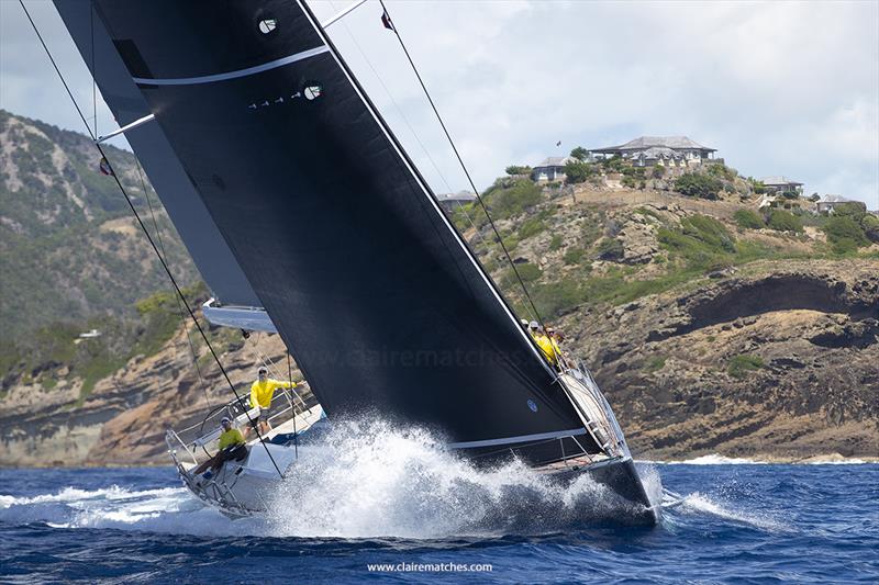 Swan 90 Freya on day 1 of the 2024 Superyacht Challenge Antigua photo copyright Claire Matches taken at  and featuring the Superyacht class