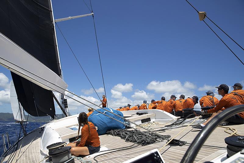 On board Swan 90 Hummingbird - 2024 Superyacht Challenge Antigua photo copyright Claire Matches taken at  and featuring the Superyacht class