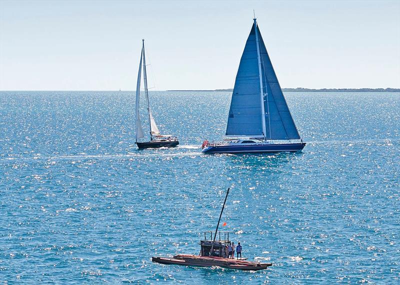 The traditional Drua as the Committee Boat and then add a big fleet for the second South Pacific Superyacht Rendezvous - that'll be an image! photo copyright Matt Crawford taken at  and featuring the Superyacht class