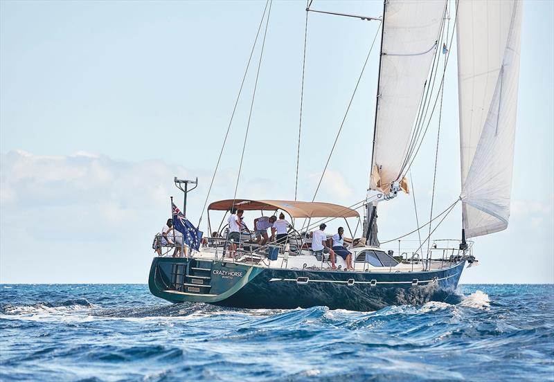 Crazy Horse highlighting the Champagne sailing on offer - The South Pacific Superyacht Rendezvous photo copyright Matt Crawford taken at  and featuring the Superyacht class