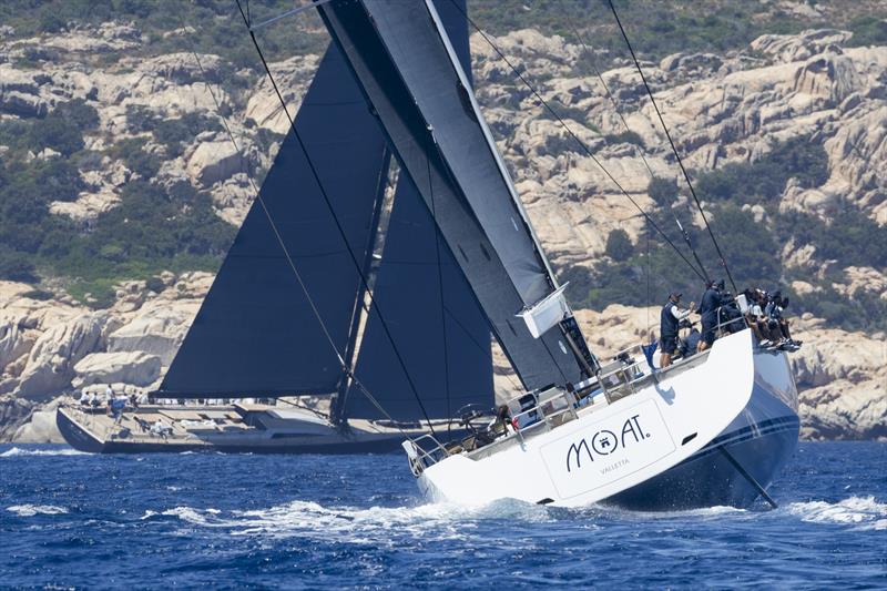 The Swan 115 Moat, winner of the day in the Superyacht class, Giorgio Armani Superyacht Regatta 2025 photo copyright YCCS / Studio Borlenghi taken at Yacht Club Costa Smeralda and featuring the Superyacht class