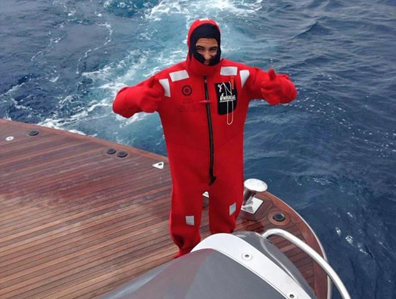 Immersion suit practice photo copyright Hugo Ortega taken at  and featuring the Superyacht class