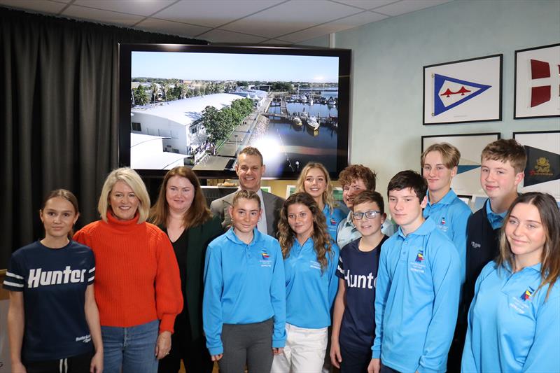 Ministers Crakenthorpe, Moriarty, Cately with NCYC Sailing Academy instructors - photo © Newcastle Cruising Yacht Club