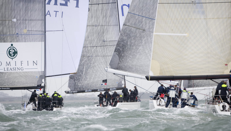 A windy start to the Swan European regatta in the Solent photo copyright Mark Lloyd / www.lloyd-images.com taken at Royal Yacht Squadron and featuring the Swan class
