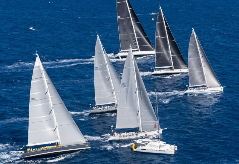 Maxi Division start on day 1 of the Rolex Swan Cup Caribbean photo copyright Nautor's Swan / Studio Borleghi taken at Yacht Club Costa Smeralda and featuring the Swan class