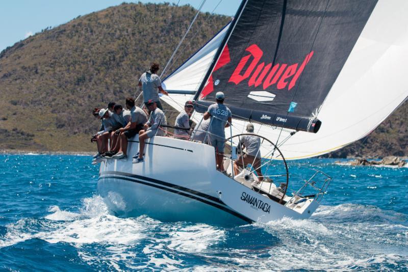 Three bullets for Belgian Swan 45 Samantaga who lead CSA Racing 1 with 18 points after 7 races - 2018 BVI Spring Regatta - photo © Alastair Abrehart