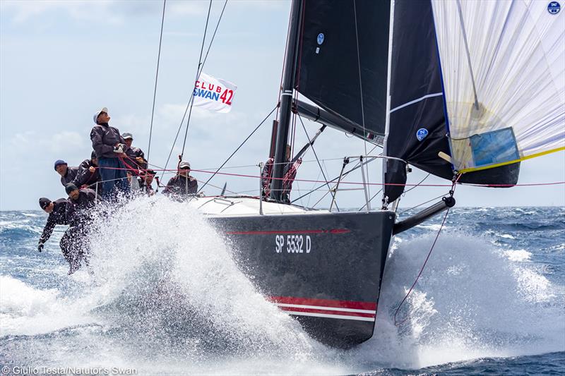 The Nations Trophy Mediterranean League 2019 photo copyright Giulio Testa taken at Club Nautico Scarlino and featuring the Swan class