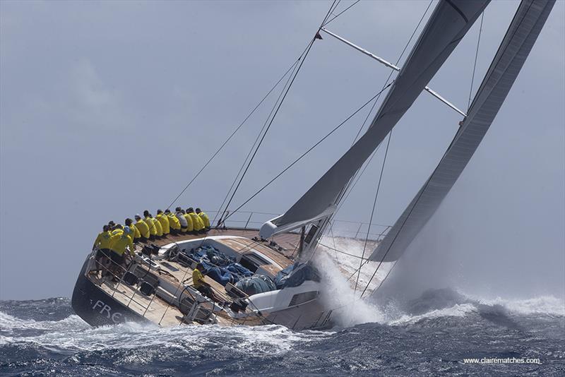 Don Macpherson's Swan 90 Freya, skippered by Joph Carter on day one of the 11th Superyacht Challenge Antigua - photo © Claire Matches / www.clairematches.com