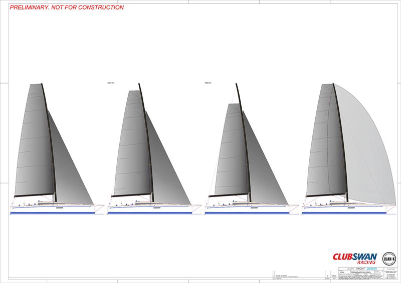 ClubSwan 41 - One Design Sail and rig plan photo copyright Nautor's Swan taken at  and featuring the Swan class