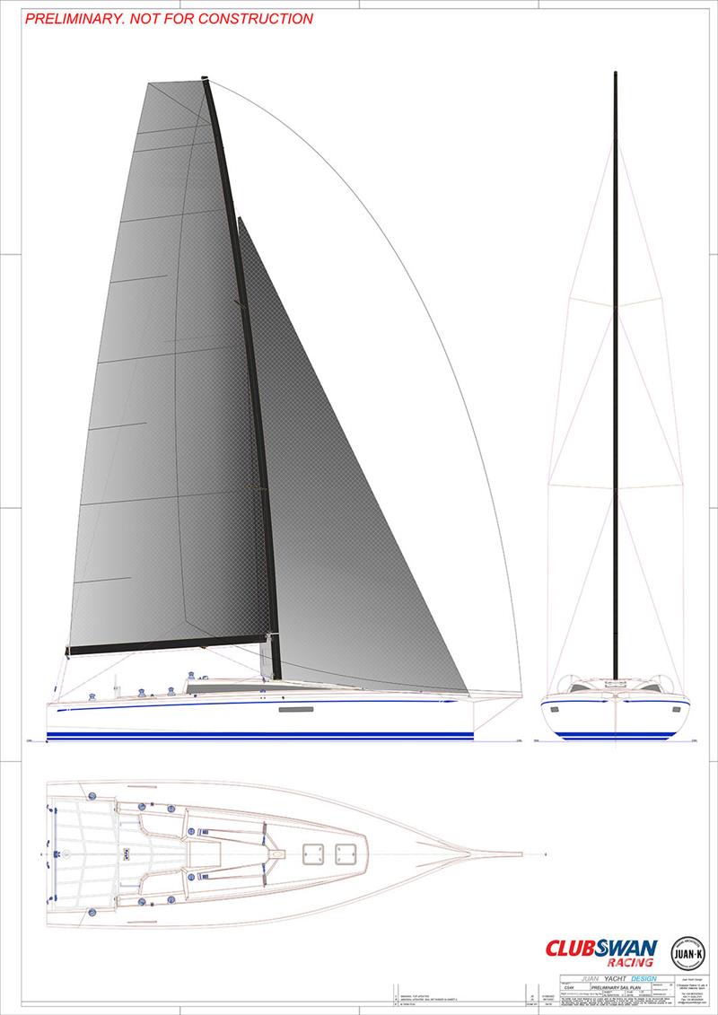 ClubSwan 41 - One Design Sail and rig plan - photo © Nautor's Swan