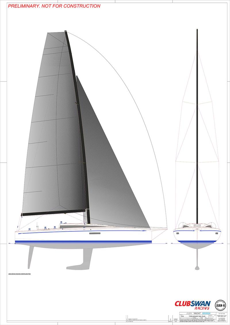 ClubSwan 41 - One Design Sail and rig plan - photo © Nautor's Swan