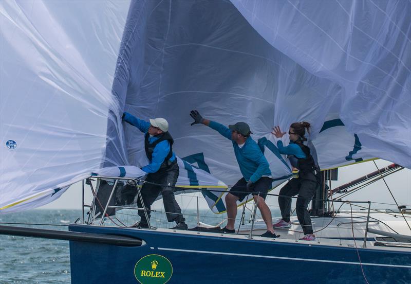 Bow work on John Hele's Swan 42 Daring during the 63rd New York Yacht Club Annual Regatta - photo © Rolex / Daniel Forster