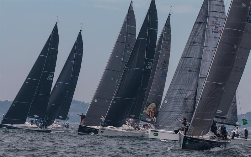 Swan 42 class start during the 63rd New York Yacht Club Annual Regatta - photo © Rolex / Daniel Forster