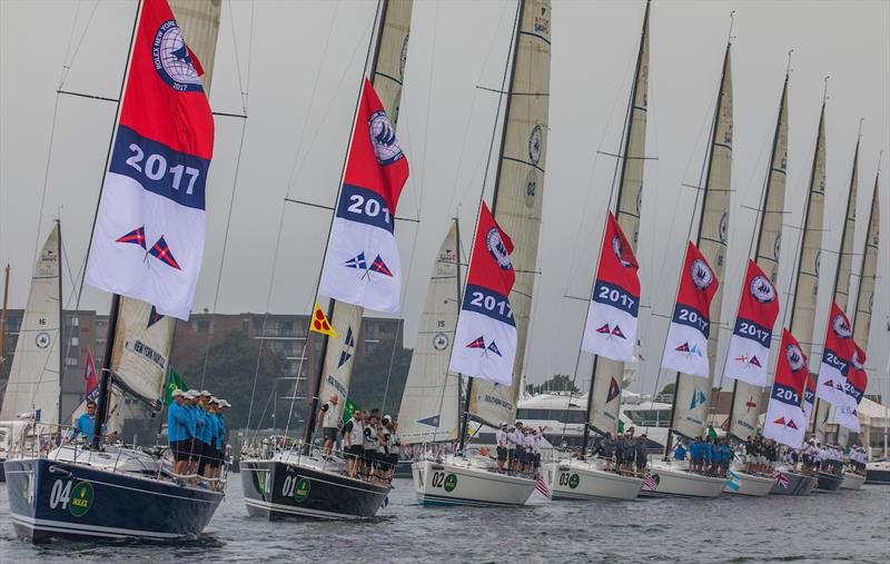 Fleet parada at the 2017 Rolex New York Yacht Club Invitational Cup - photo © Rolex / Daniel Forster