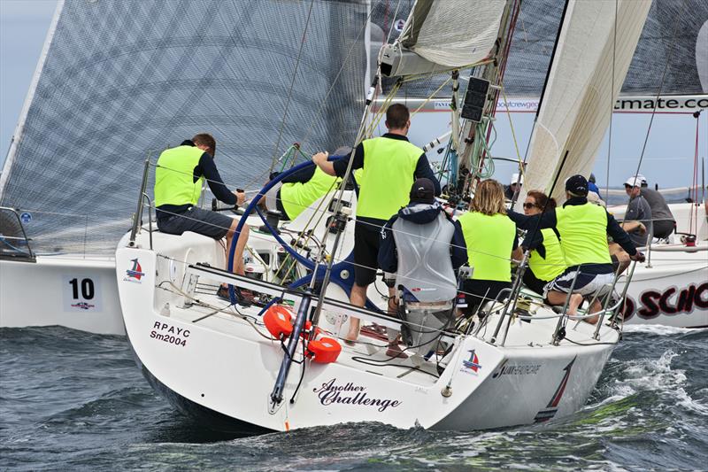 Road crew on Another Challenge on day 2 of the Sydney 38 Pittwater Regatta photo copyright Andrea Francolini taken at Royal Prince Alfred Yacht Club and featuring the Sydney 38 class