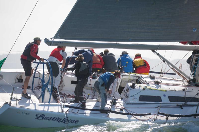 After six completed races, Jeff Pulford's Sydney 38 Bustin'Loose (pictured) is sitting in the pole position of ORR-B Class going into the final day of racing at the Rolex Big Boat Series photo copyright Sharon Green / Rolex taken at St. Francis Yacht Club and featuring the Sydney 38 class