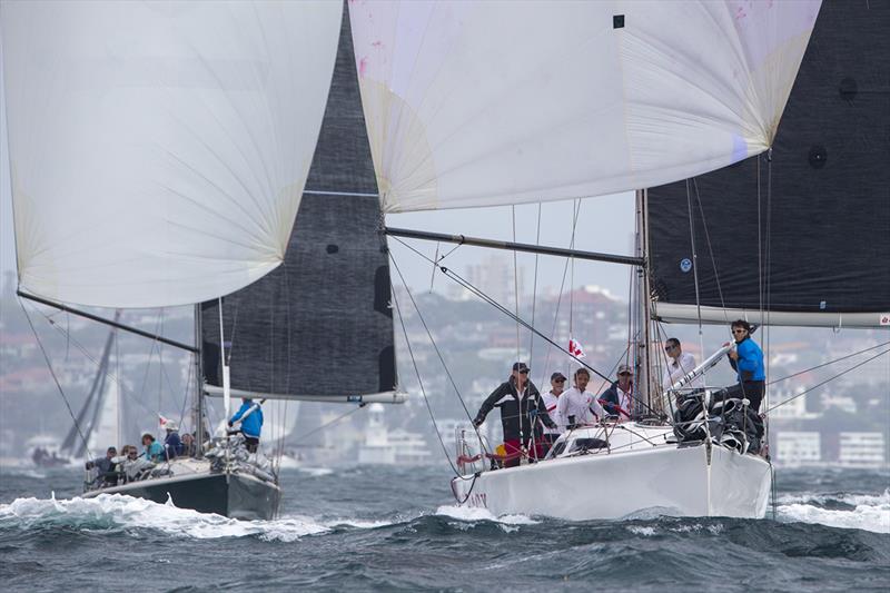 Sydney 38s neck and neck - 2018 Sydney Harbour Regatta photo copyright Andrea Francolini taken at Middle Harbour Yacht Club and featuring the Sydney 38 class