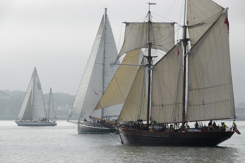 Rona II, Proflific and Johanna Lucretia in the ASTO Cowes Small Ships Race photo copyright ASTO - Max Mudie taken at  and featuring the Tall Ships class