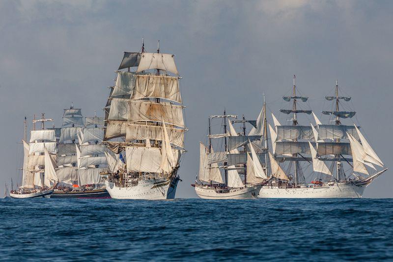 Tall Ships Races participants (L-R): Pogoria (Poland), Sorlandet (Norway), Artemis (Netherlands), Statsraad Lehmkuhl (Norway) - photo © STI / Valery Vasilevskiy