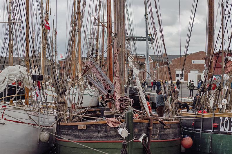 Galeas Elsa Margrethe built in 1926 in Esbjerg, and two cutters: Eureka built in 1880 in Great Yarmouth now under Swedish flag, & Boy Leslie built in 1911 at Sanders&Co. Shipyard at Galmpton Creek, now under Norwegian flag - Limfjorden Rundt Regattas photo copyright Edgar Wroblewski taken at  and featuring the Tall Ships class