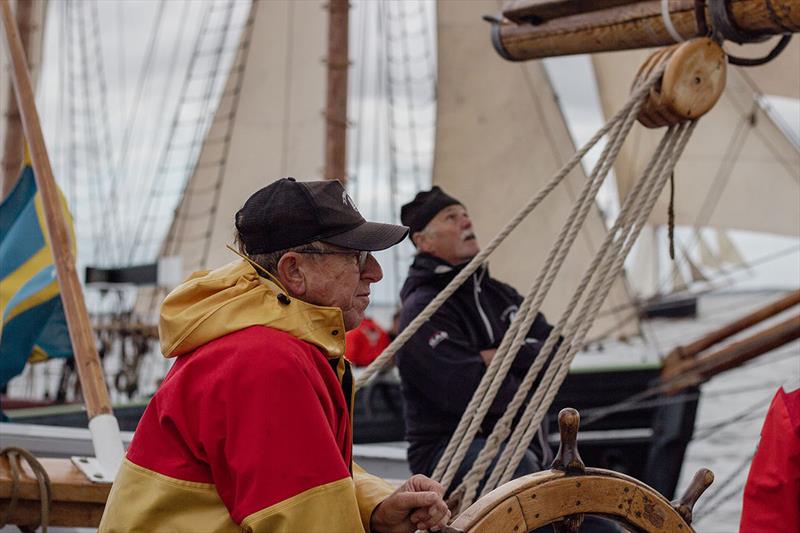 Captain Wiggo Lander at the helm of Kvartsita - Limfjorden Rundt Regattas - photo © Edgar Wroblewski
