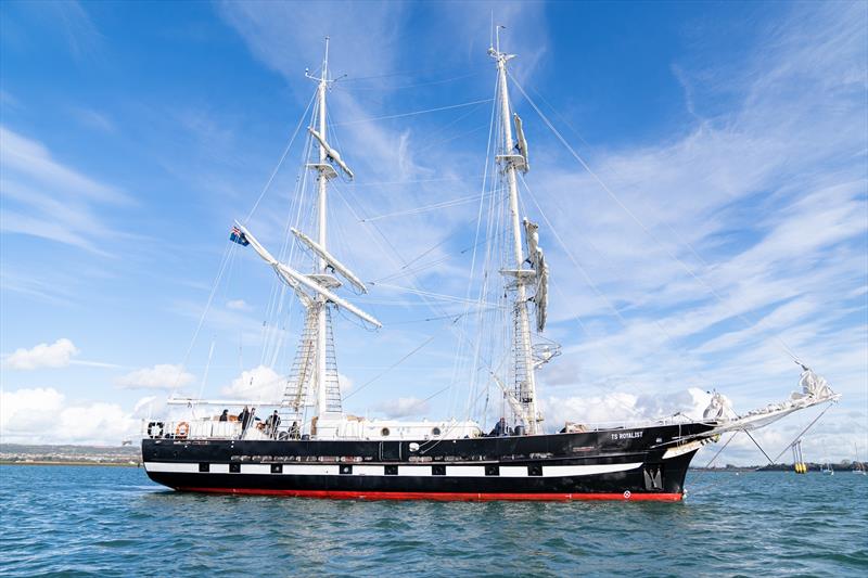 Royalist out at sea with cadets photo copyright Sea Cadets taken at  and featuring the Tall Ships class