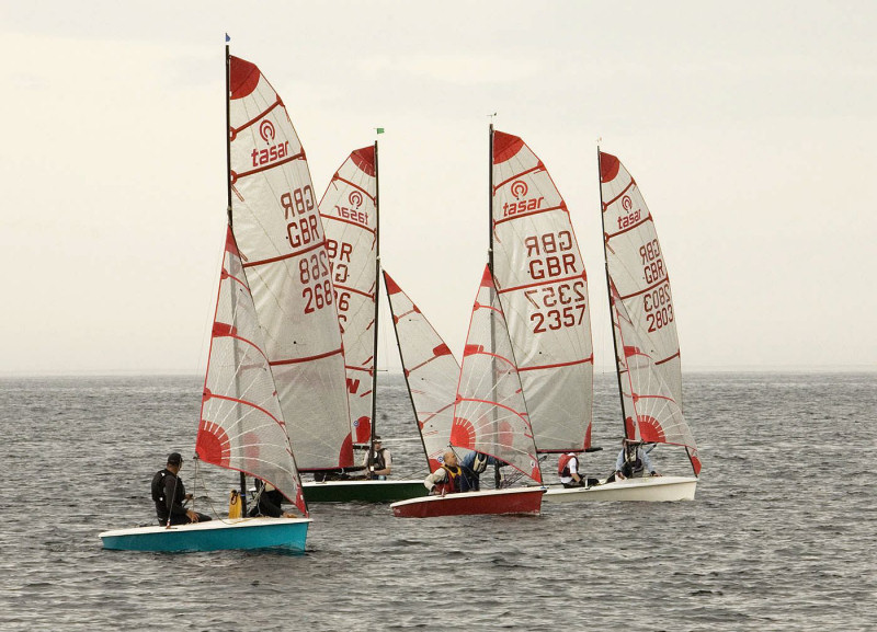 Racing during the Tasar Scottish Championships at Pentland Firth photo copyright Colin Gregory taken at Pentland Firth Yacht Club and featuring the Tasar class