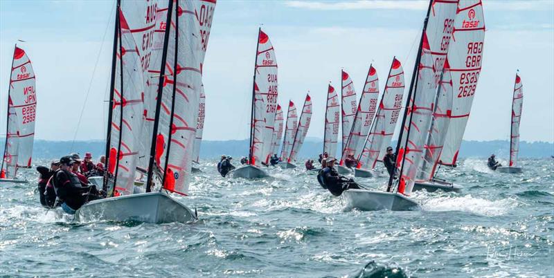 Tasar Worlds at Hayling Island day 3 photo copyright Peter Hickson taken at Hayling Island Sailing Club and featuring the Tasar class