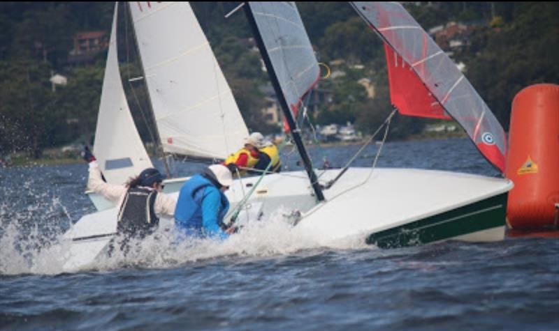Spills & thrills during the NSW Tasar State Championship 2021 photo copyright Paul Bellamy taken at Speers Point Amateur Sailing Club and featuring the Tasar class