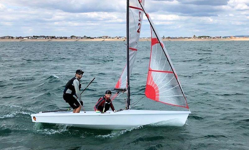 James and Tara Burman win the practice race before the Tasar World Championship at Hayling Island - photo © HISC