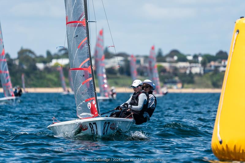2024 Tasar World Championships at Sandringham Yacht Club Day 2: JPN 2987, Winners of Races 3 and 4 photo copyright Beau Outteridge taken at Sandringham Yacht Club and featuring the Tasar class