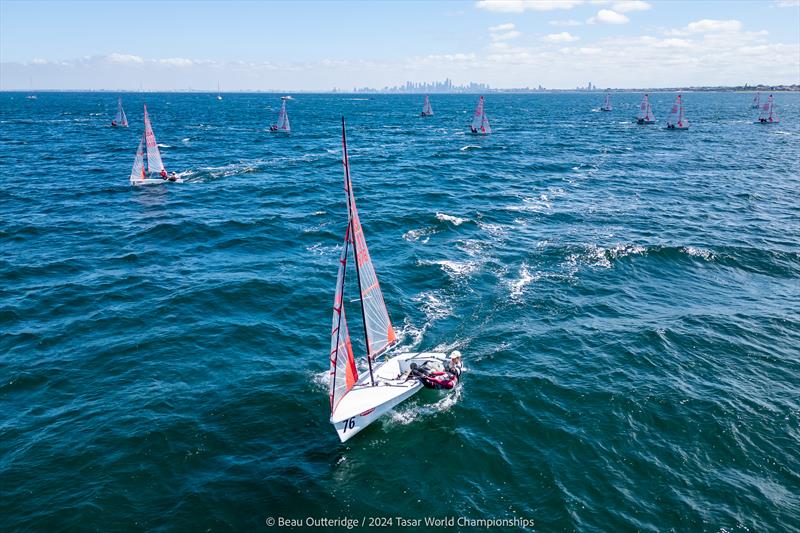 2024 Tasar World Championships at Sandringham Yacht Club: Harrison and Zara perfect trim and in control photo copyright Beau Outteridge taken at Sandringham Yacht Club and featuring the Tasar class
