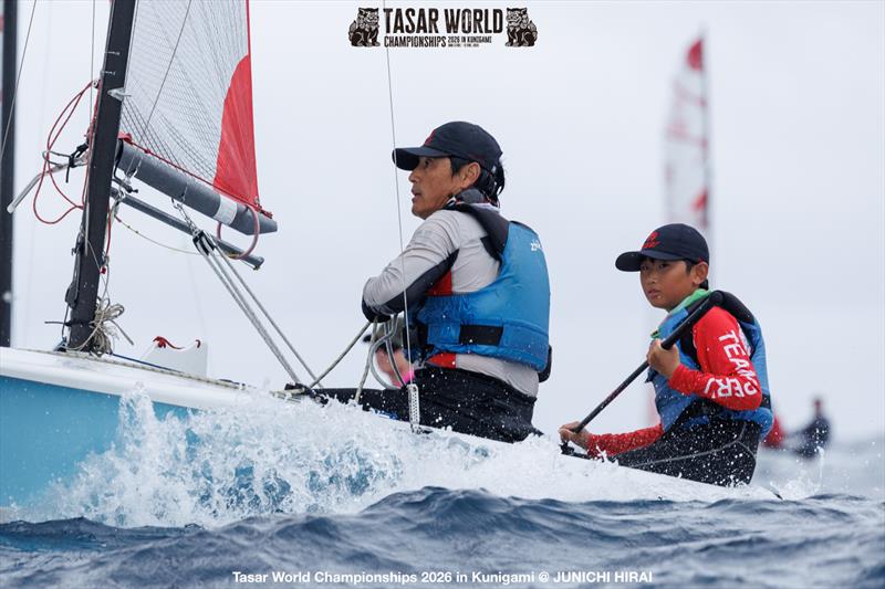 The fleet's youngest skipper, Shunto Sakama (11), takes on the world's best Tasar sailors - Tasar World Championships in Japan day 4 photo copyright Junichi Hirai taken at  and featuring the Tasar class