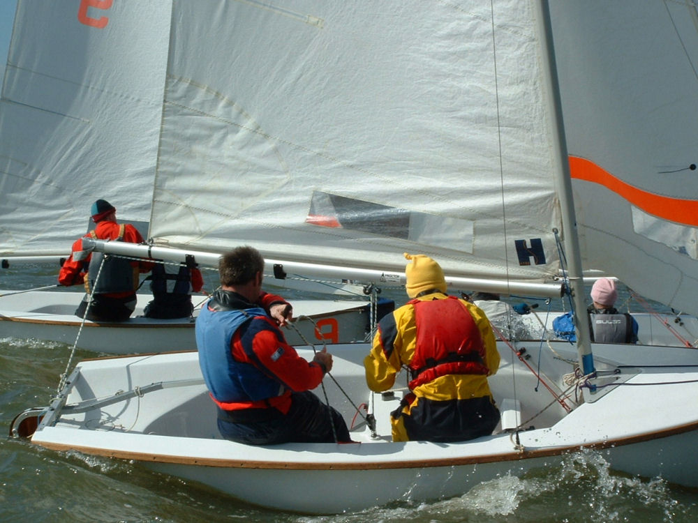 Ricky Tagg (Spinnaker) being squeezed out during the RYA National Team Racing Championship Finals at Bough Beech photo copyright Bruce Hebbert taken at Bough Beech Sailing Club and featuring the Team Racing class