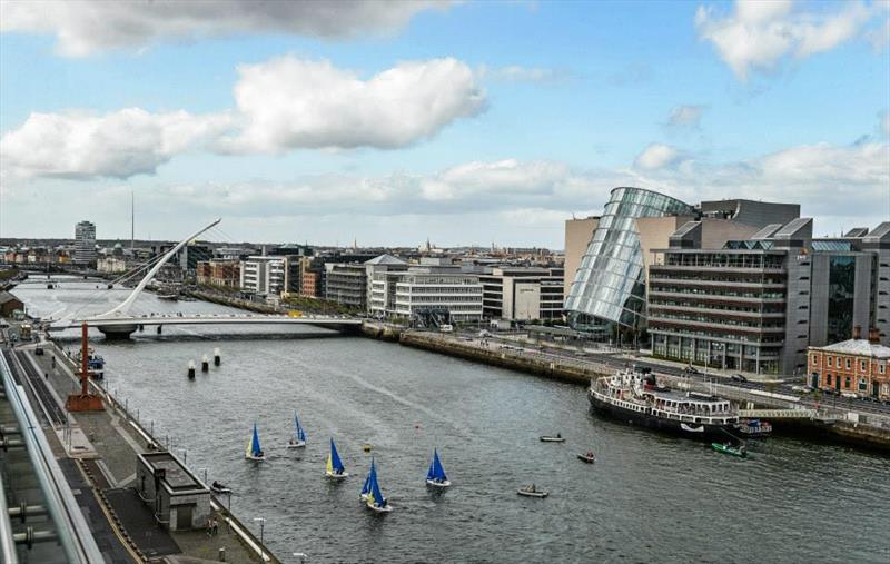 The annual Colours sailing match on the Liffey in Dublin photo copyright Pat Murphy / SPORTSFILE taken at University College Dublin Sailing Club and featuring the Team Racing class