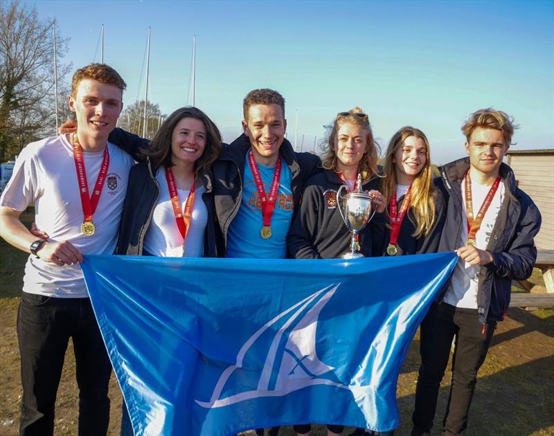 Champions Exeter Blue in the BUCS (Student) Team Racing Finals at Spinnaker photo copyright Tom Martin taken at Spinnaker Sailing Club and featuring the Team Racing class