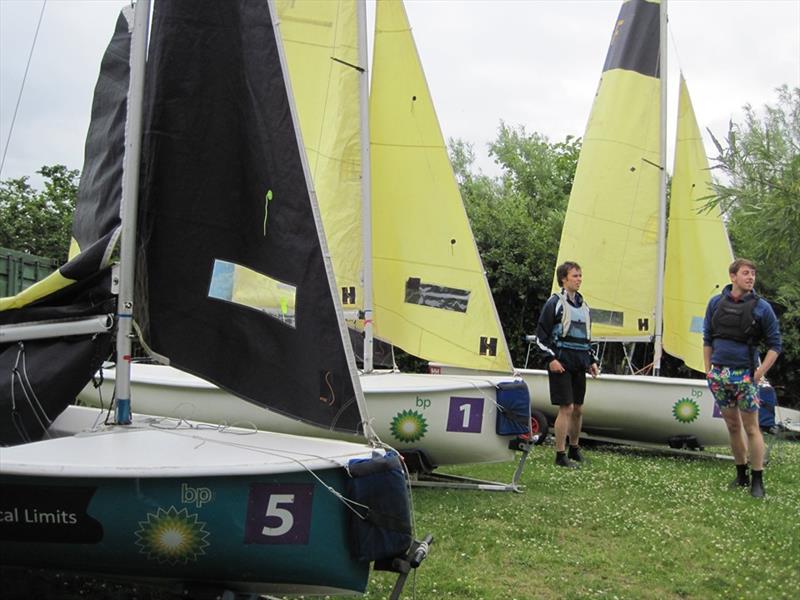 Watching the breeze during the Scottish Team Racing at Cumbernauld SC photo copyright David Peace taken at Cumbernauld Sailing Club and featuring the Team Racing class