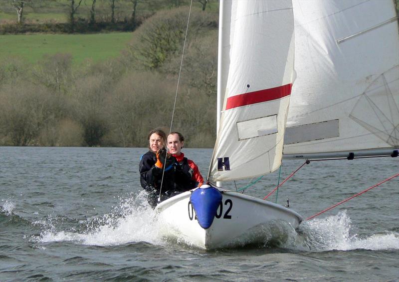 Exeter Excalibur team racing at Roadford Lake photo copyright Exeter University Sailing Club taken at Roadford Lake Sailing Club and featuring the Team Racing class