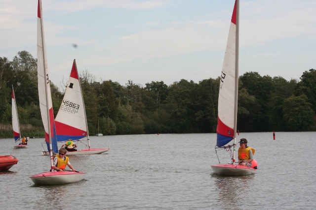 Derbyshire Youth Sailing at the NSSA team racing photo copyright Phil Ascough taken at Upton Warren Sailing Club and featuring the Team Racing class