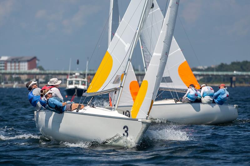 2021 Hinman Masters Team Race photo copyright Stuart Wemple taken at New York Yacht Club and featuring the Team Racing class
