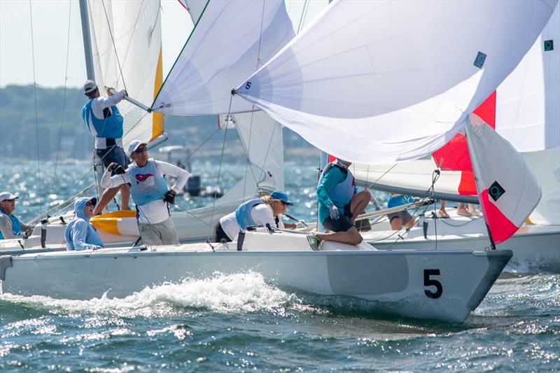 New York Yacht Club Invitational Team Race Regatta for the Commodore George R. Hinman Masters Trophy photo copyright Amable D. Peguero taken at New York Yacht Club and featuring the Team Racing class